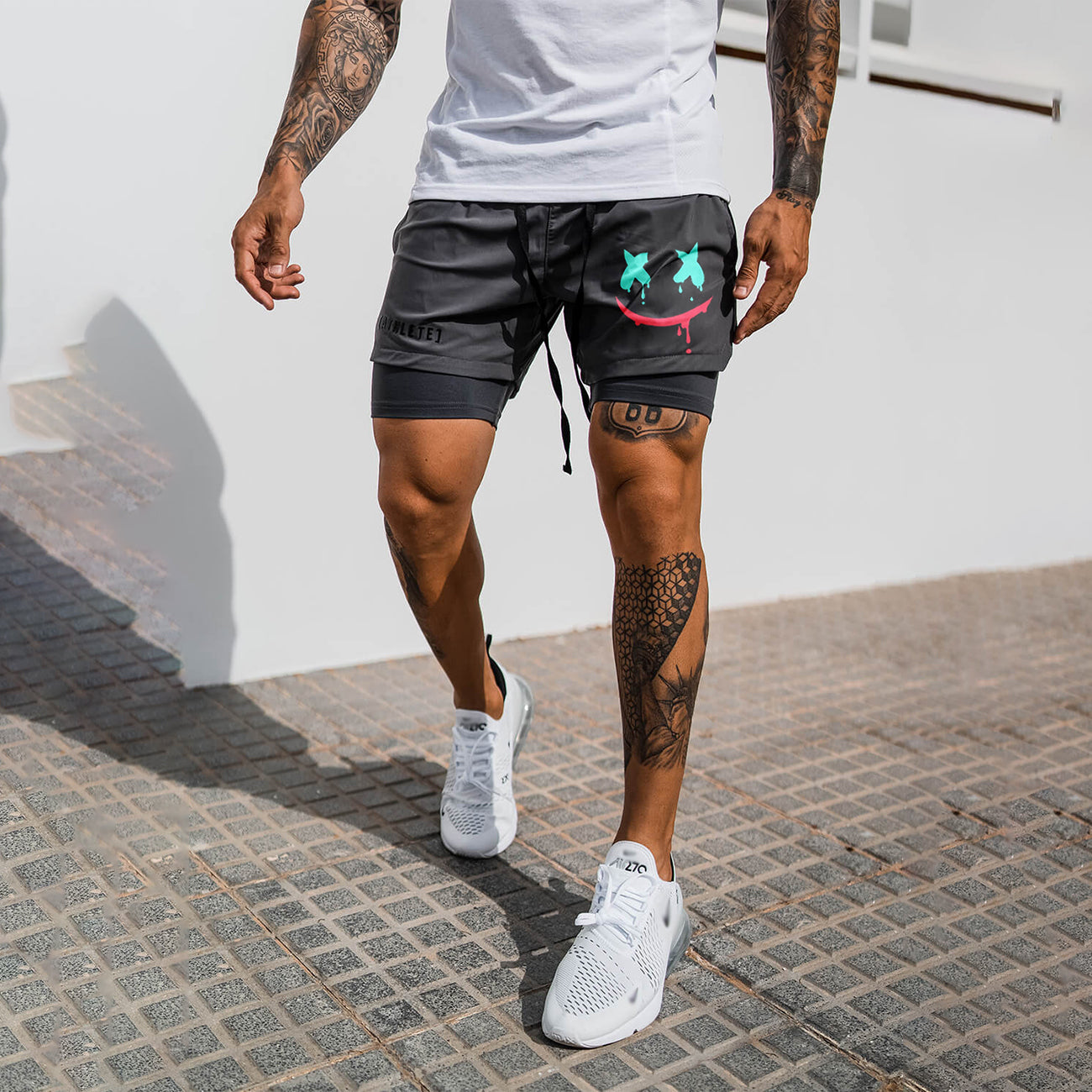 Men's Smiley Shorts Performance Shorts