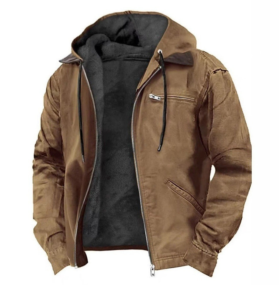 Winter Warmth Hooded Jacket with Faux Fur Lining - Perfect for Cold Weather