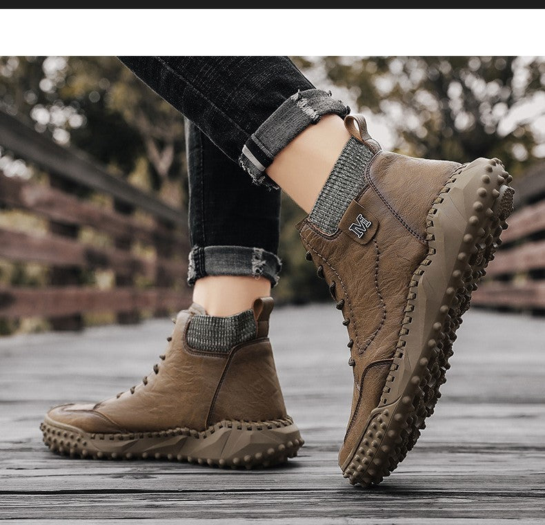 Men's Two-wear Soft Handmade High-top Martin Boots