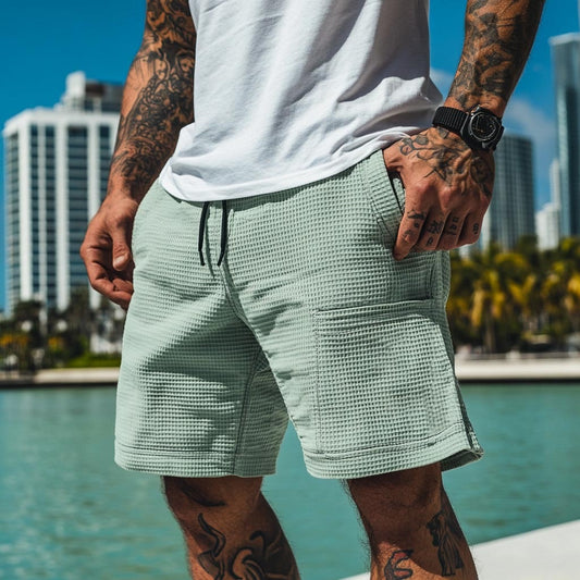 Waffle Texture Shorts for Men