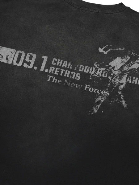 Distressed Number 09 Long Sleeve Top