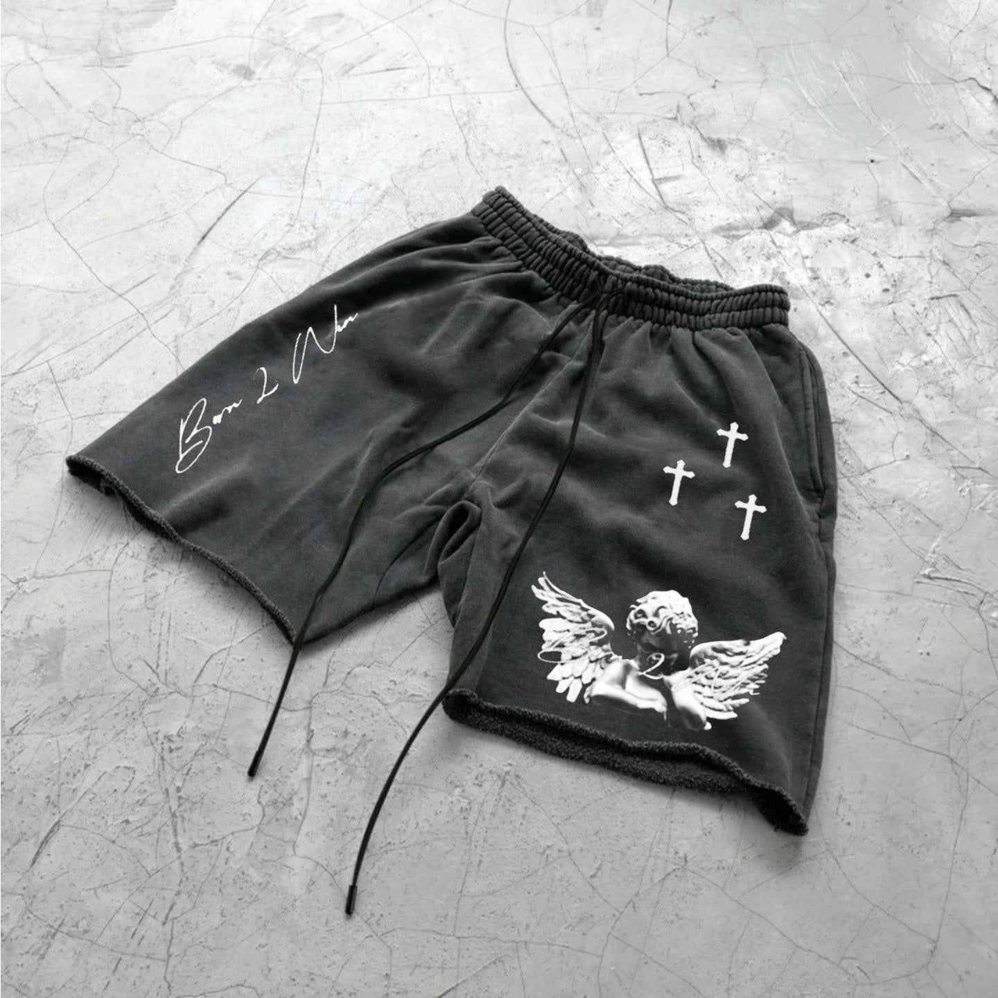 Men's Angel Print Shorts