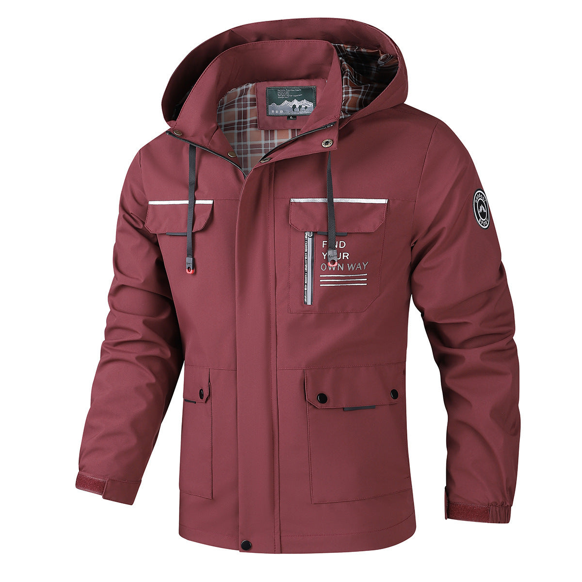Men's Outdoor Adventure Jacket - Waterproof and Windproof Design for All-Season Exploration