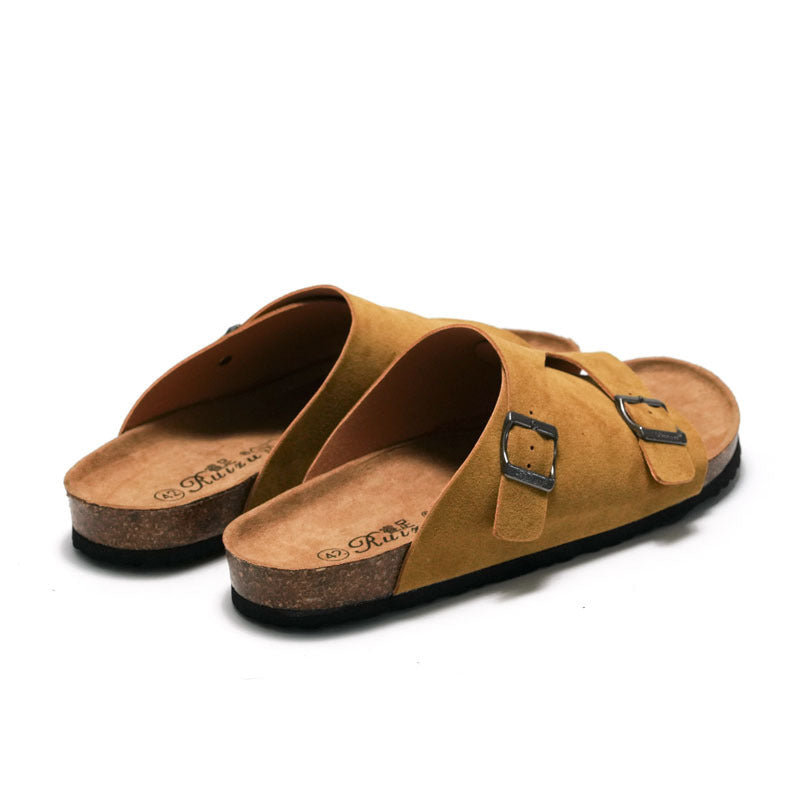 Cork Slippers Beach Shoes Birkenstock Replica Leather Suede