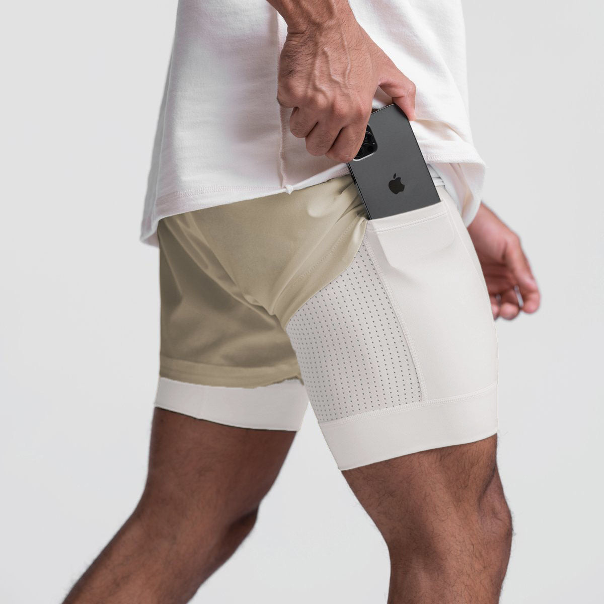 Men's Performance Running Shorts with Secure Phone Pocket