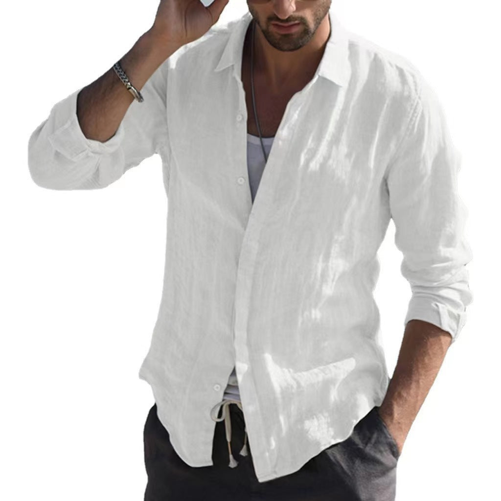 Men's Vintage Cotton Linen Shirt