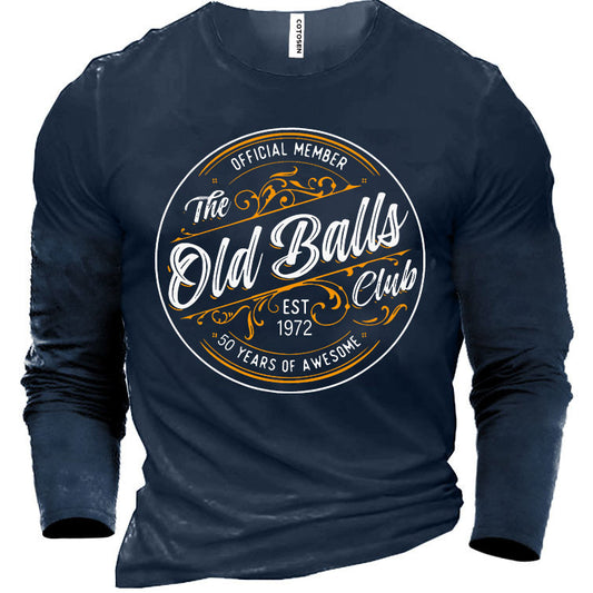 Men's The Old Balls Club 50 Years Cotton Long Sleeve T-Shirt
