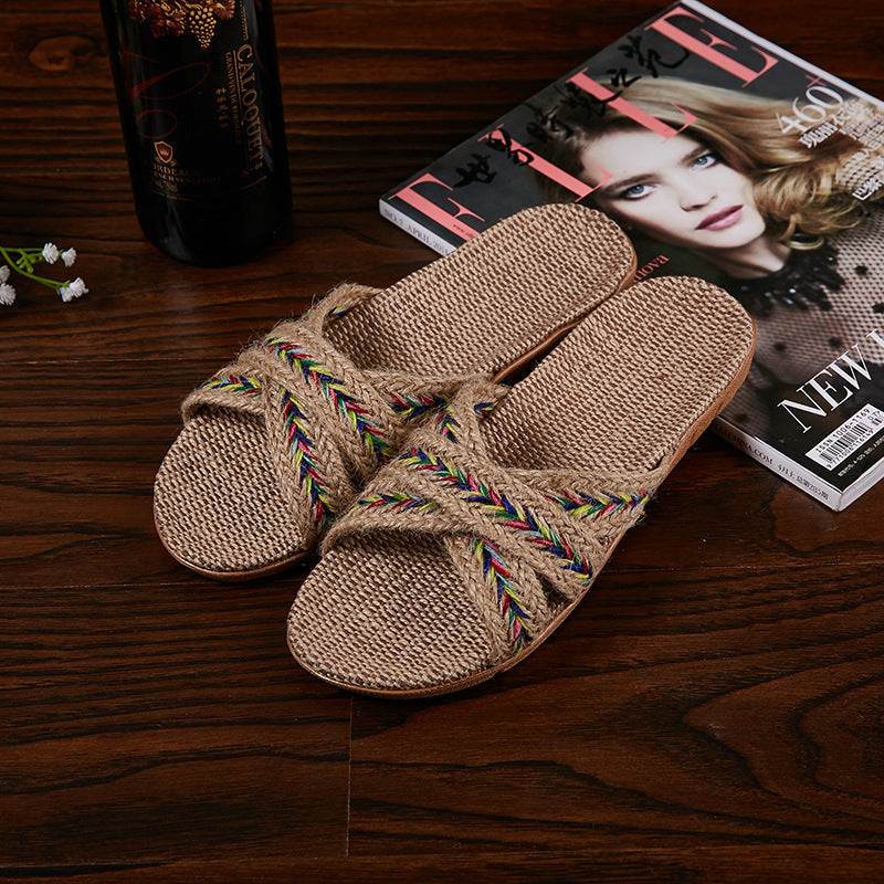 Unisex Beach Woven Slippers