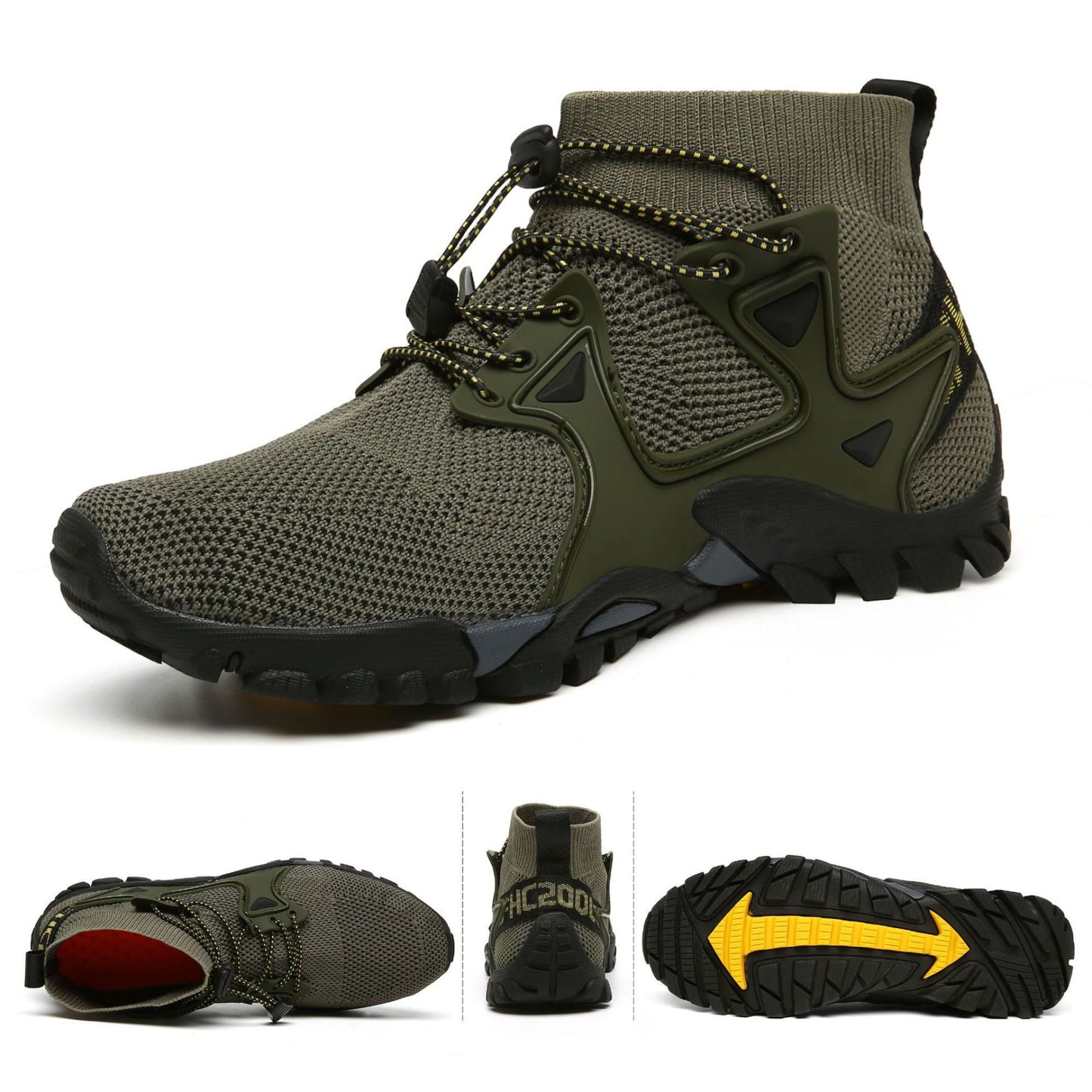 Men's Knitted Upper Breathable Outdoor Sports Shoes