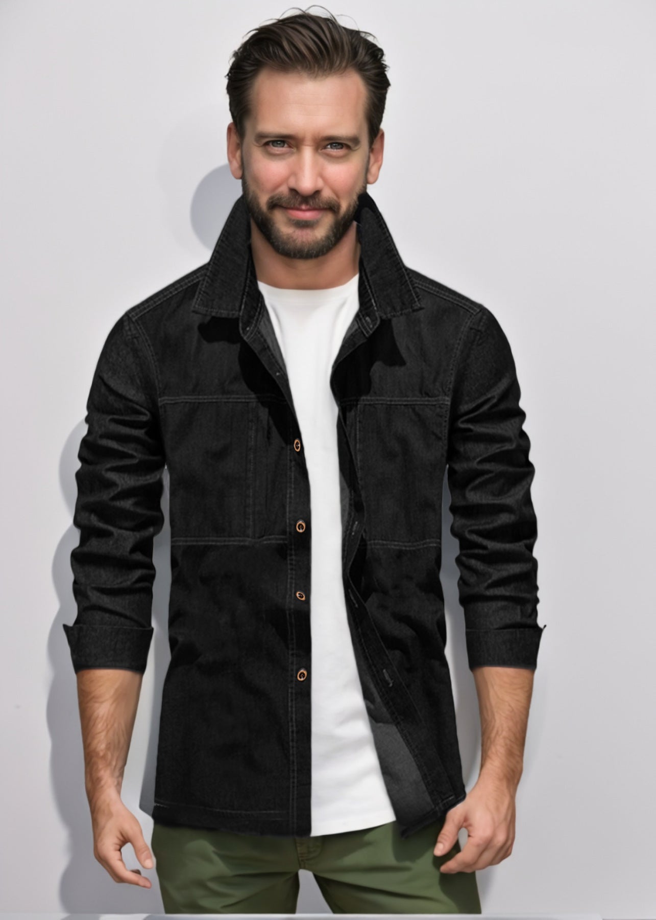 Stylish Men's Denim Jacket - Four Colors for Versatile Looks