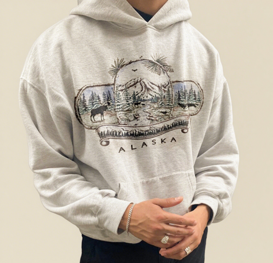 Alaska Print Vintage Easy-Match Sweatshirt