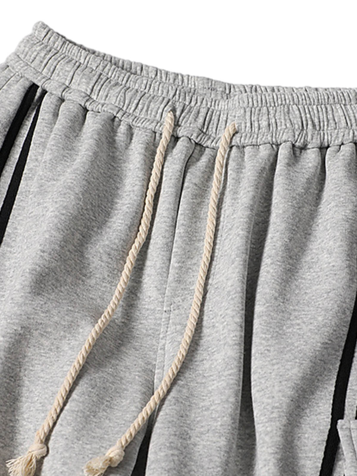 Stylish Cargo Shorts with Side Stripes and Drawstring Waist