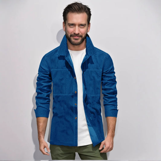 Stylish Men's Denim Jacket - Four Colors for Versatile Looks