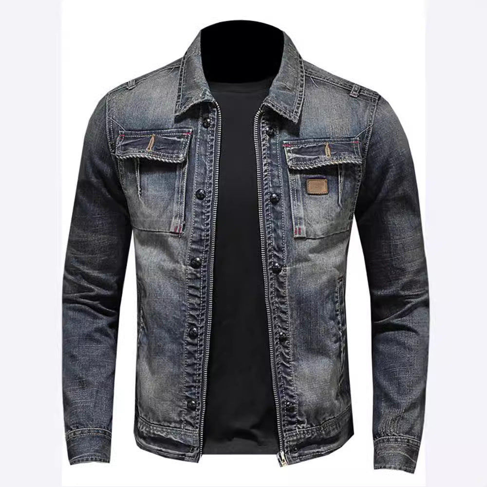 Stylish Men's Denim Jacket - Perfect for Casual and Outdoor Adventures