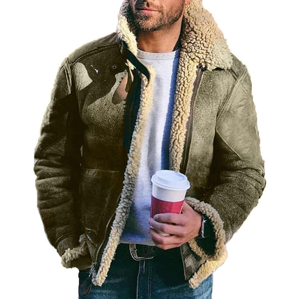 Winter Warmth Aviator Jacket with Faux Fur Trim