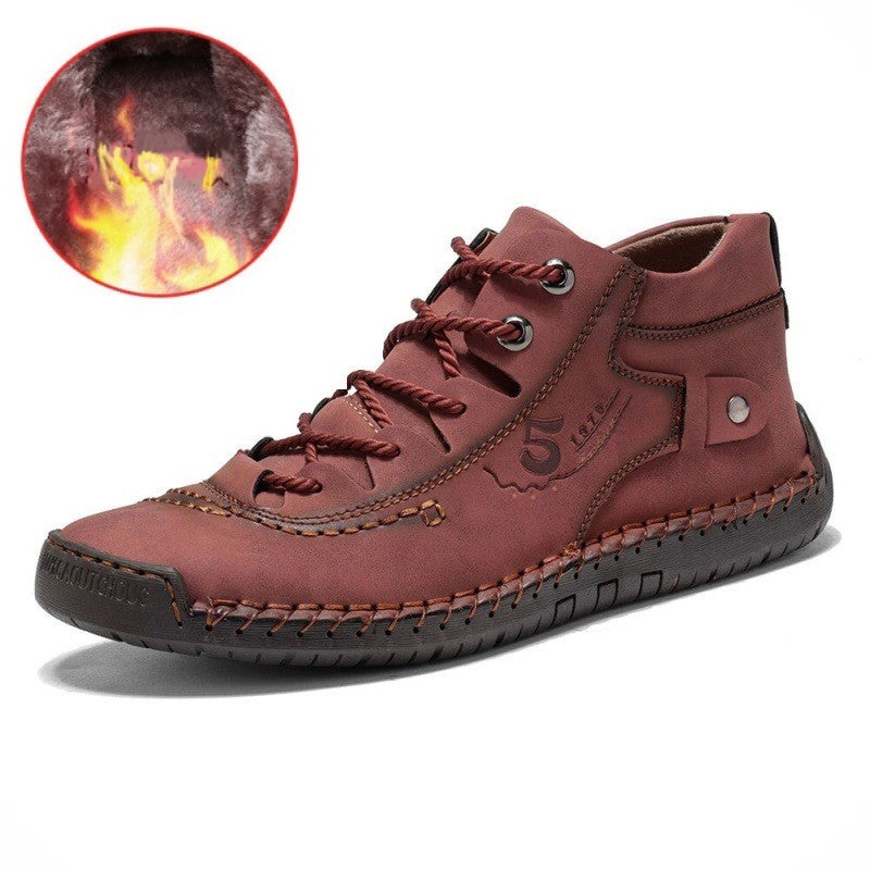 Men's Plus Fleece Warm And Soft Outdoor Casual Boots
