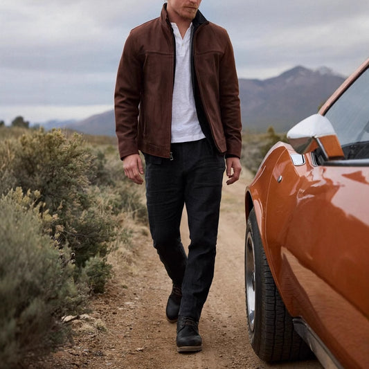 Stylish Brown Jacket for Men - Perfect for Casual and Outdoor Adventures