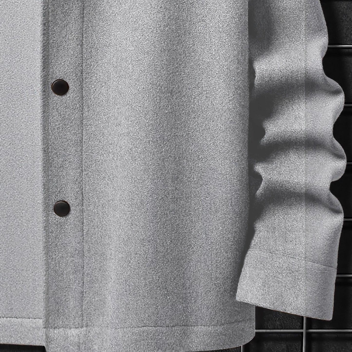 Stylish Men's Grey Button-Up Jacket for Modern Fashionistas