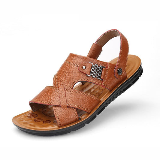 Men's Genuine Leather Soft Sandals
