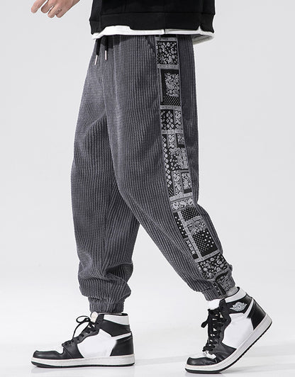 Ethnic Style Cashew Flower Casual Leggings Pants