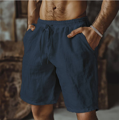 Men's Casual Drawstring Shorts with Side Pockets