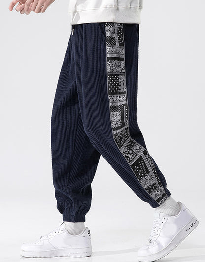 Ethnic Style Cashew Flower Casual Leggings Pants