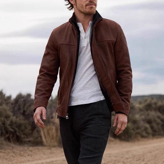 Stylish Brown Jacket for Men - Perfect for Casual and Outdoor Adventures