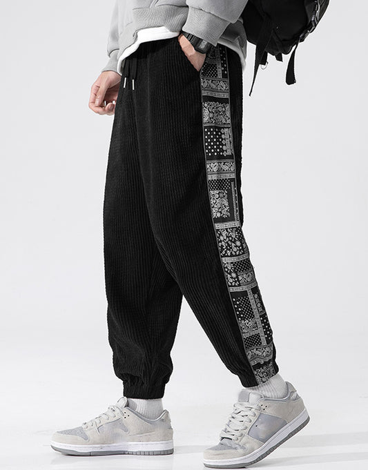 Ethnic Style Cashew Flower Casual Leggings Pants