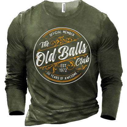 Men's The Old Balls Club 50 Years Cotton Long Sleeve T-Shirt