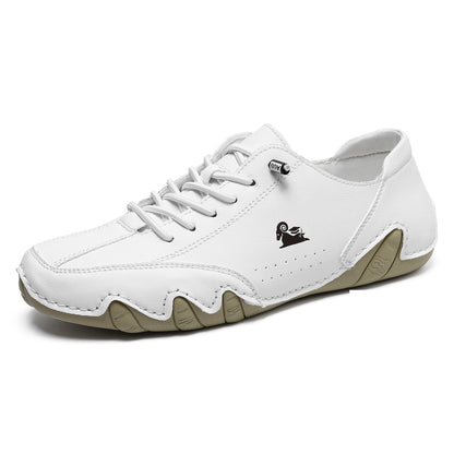Men's Plus Size Microfiber Leather Ram Lace Up Soft Octopus Sole Sneakers Casual Shoes