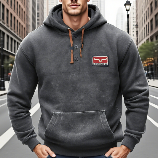 Men's Vintage Western Cowboy Hoodie