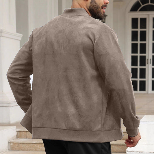 Men's Stylish Full-Zip Fleece Jacket - Perfect for Casual and Outdoor Activities