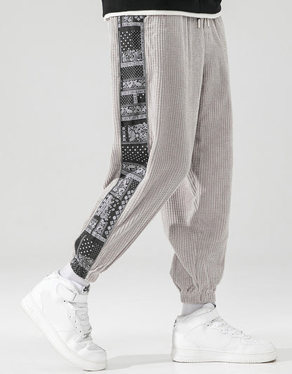 Ethnic Style Cashew Flower Casual Leggings Pants