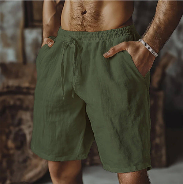Men's Casual Drawstring Shorts with Side Pockets