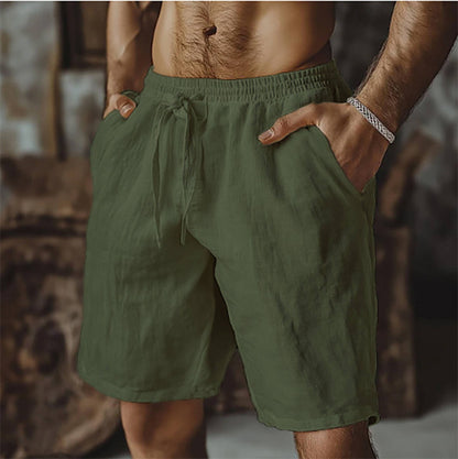 Men's Casual Drawstring Shorts with Side Pockets