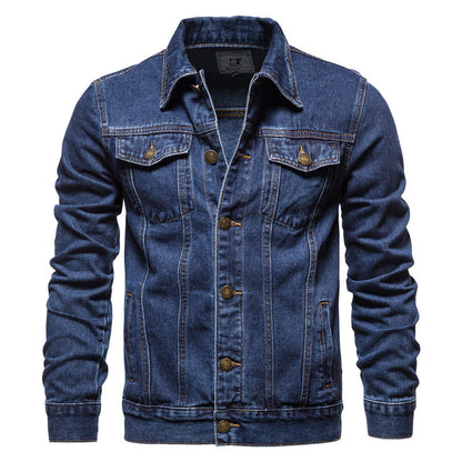 Classic Denim Jacket for Men - Stylish and Durable Design with Button Closure