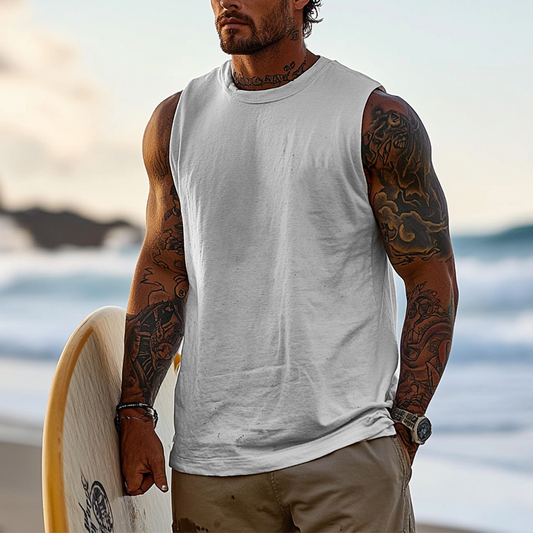 Men's Sleeveless Tank Top Perfect with Tattoo