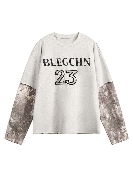 KLECHN 23 Camo Patchwork Long Sleeve Sweatshirt