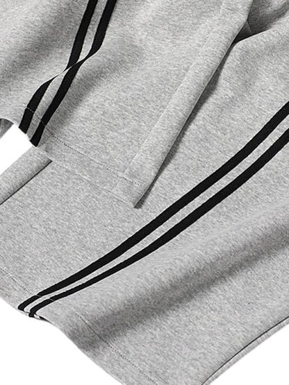 Stylish Cargo Shorts with Side Stripes and Drawstring Waist