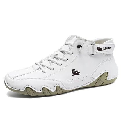 Men's Plus Size Microfiber Leather Ram Lace Up Soft Octopus Sole Sneakers Casual Shoes