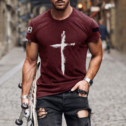 Mens Christian Cross T-shirt