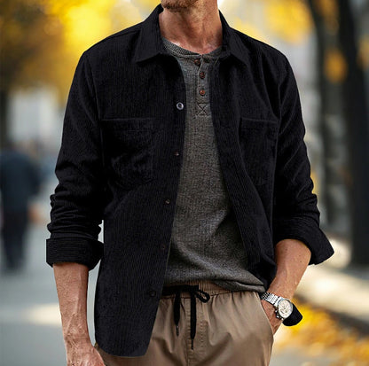 Stylish Corduroy Shirt Jacket for Men - Perfect for Casual and Outdoor Wear
