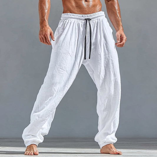 Comfortable Loose-Fit Drawstring Waist Pants for Men