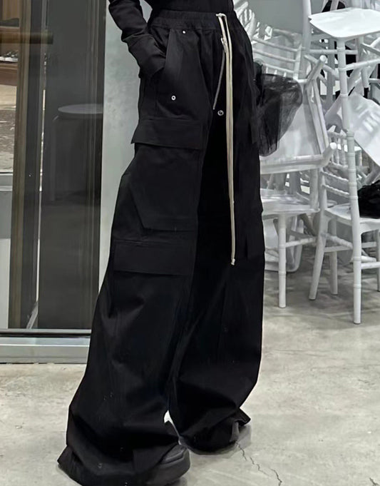 Techwear Wide-leg Cargo Pants