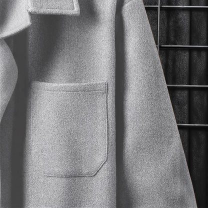 Stylish Men's Grey Button-Up Jacket for Modern Fashionistas