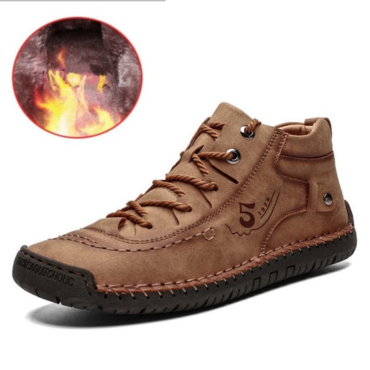 Men's Plus Fleece Warm And Soft Outdoor Casual Boots