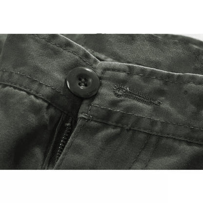 Men's Outdoor Vintage Washed Cotton Washed Multi-pocket Tactical Pants