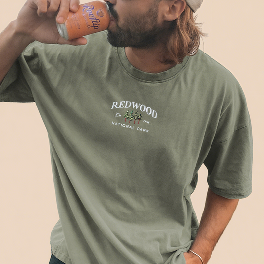 Men's Mountain Letter Printed T-shirt