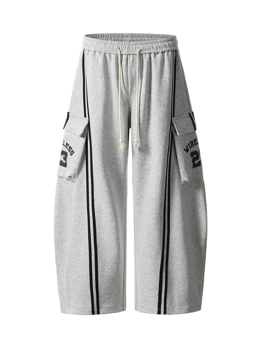Stylish Cargo Shorts with Side Stripes and Drawstring Waist