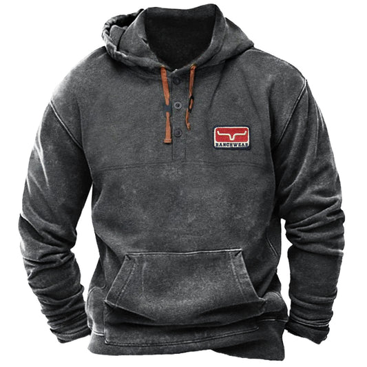 Men's Vintage Western Cowboy Hoodie